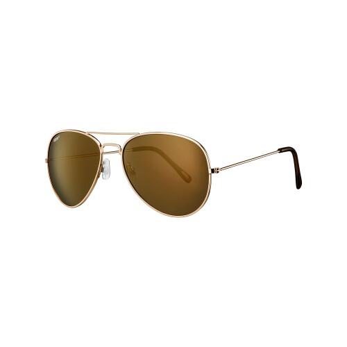 Zippo Gold Frame and Temple Sunglasses - Gold, Medium