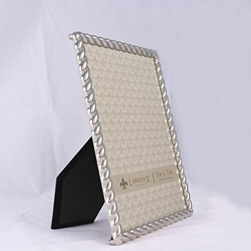 Rope Design Metal Frame, 5x7, Silver 1