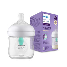 Avent Natural Response 125ml Baby Bottle (SCY670/01) with AirFree Vent, BPA Free for Newborns 0+ Months
