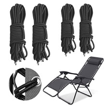 4 Pieces Replacement Cord for Zero Gravity Chair Universal Replacement Elastic Cords Repair Tool Kit for Sun Loungers Garden Chairs Outdoor Recliners