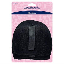 Detachable Shoulder Pads - Medium Size in Black, for Shirts, Blouses or Lightweight Jackets - Use in Sewing, Dressmaking and Outfit Making