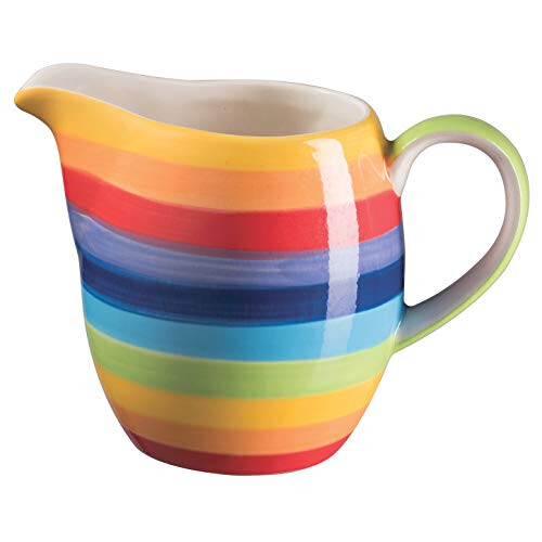 Hand Painted Rainbow Stripe Jug