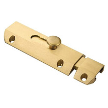 1Pc Thick Pure Brass Slide Barrel Door Bolt Heavy Duty Gate Security Lock Latch (Dumb Gold)
