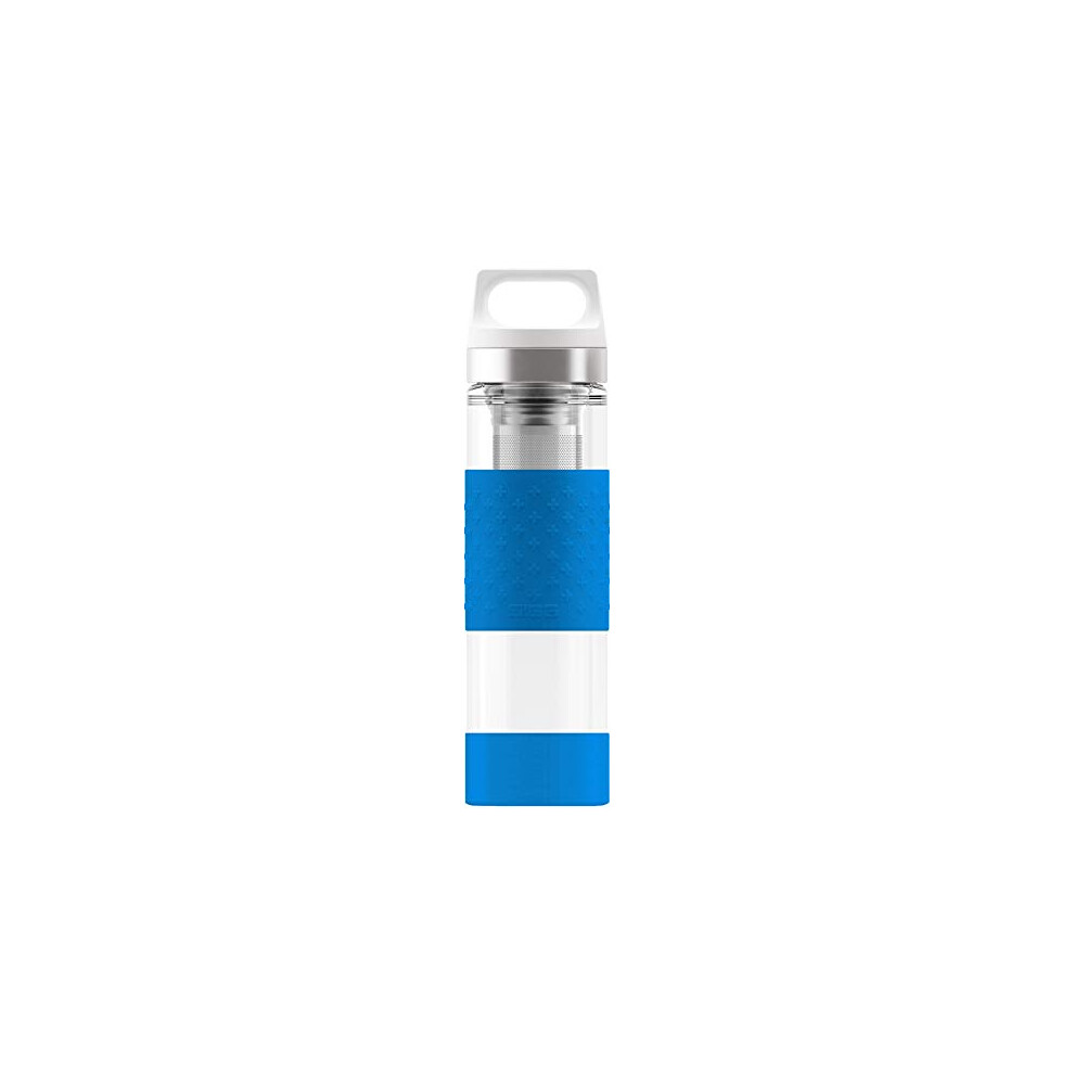 Sigg Hot & Cold Thermal Water Bottle (0.4 L), Pollutant-Free And Insulated Thermos Flask, Thermal Glass Bottle With Silicone Shell