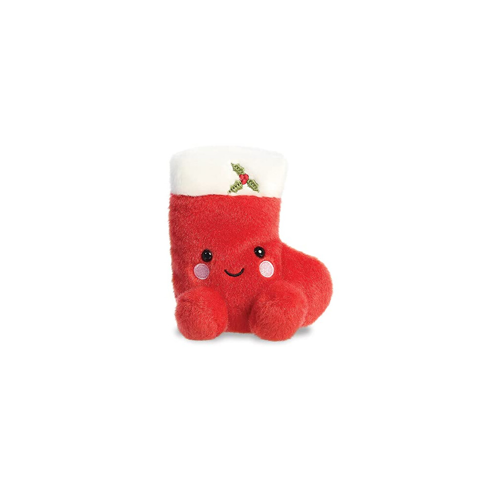 Aurora, 99220, Palm Pals Holly Christmas Stocking, 5In, Soft Toy, Red & White
