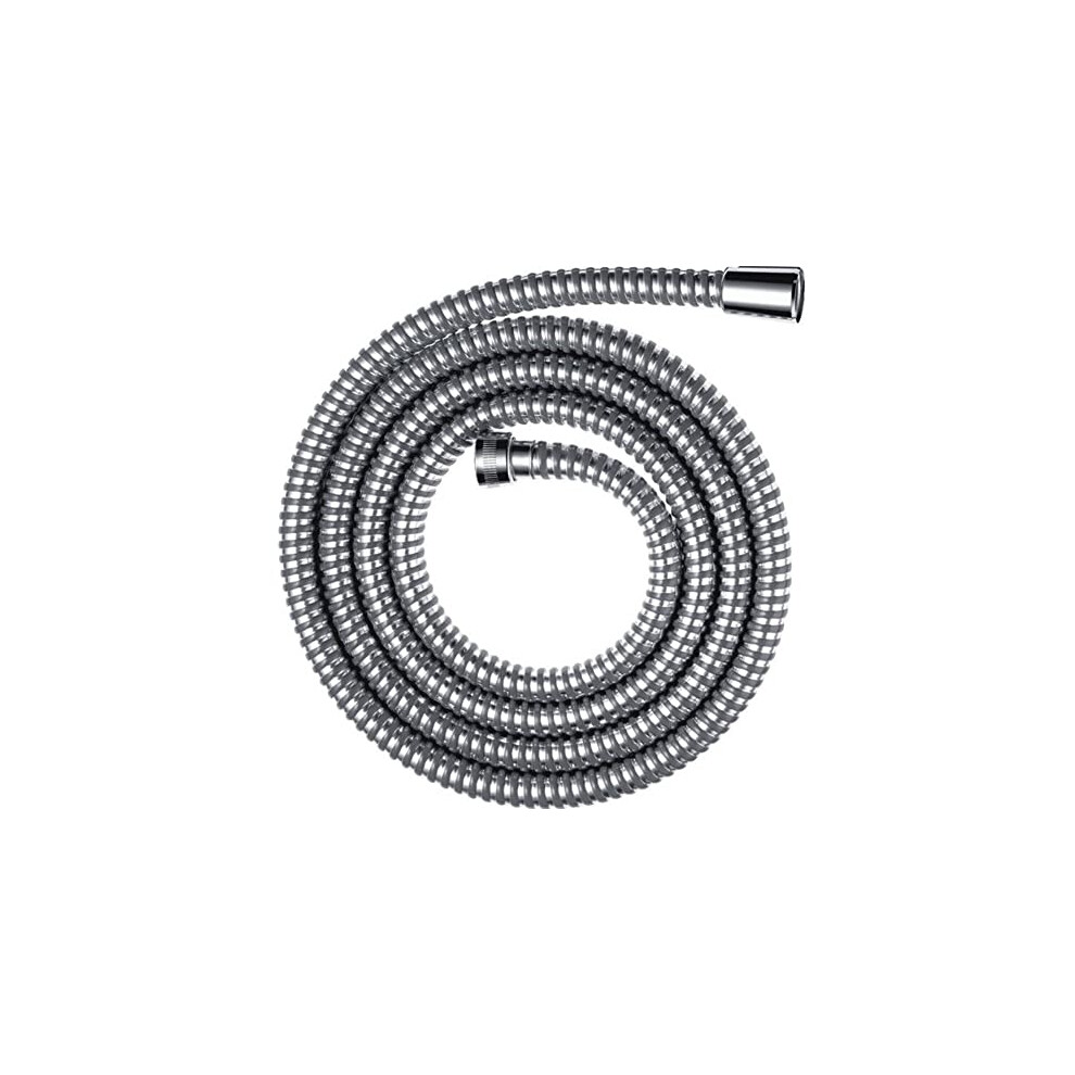 Hansgrohe Metaflex Shower Hose 1.25 M, Anti-Kink And Flexible, Chrome Effect Coil Wrap 28262000