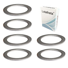 6 x Pedal Washers 20mm x 15mm w/ 1mm Thickness Stainless Steel Replacement Silver for Moutain Bike Road Bike
