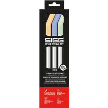 Helia Durable Glass Straw Small - Orange, Blue, Green