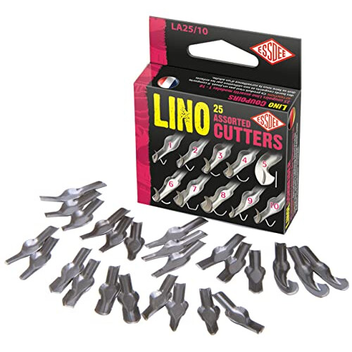 Lino Cutter Set, Metal, 2 x 7.5 x 9 cm
