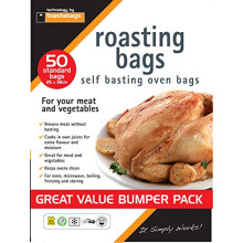 Roasting Bags, 25 x 38 cm Standard (Pack of 100), 21 x 16.5 x 2.5 cm,Transparent