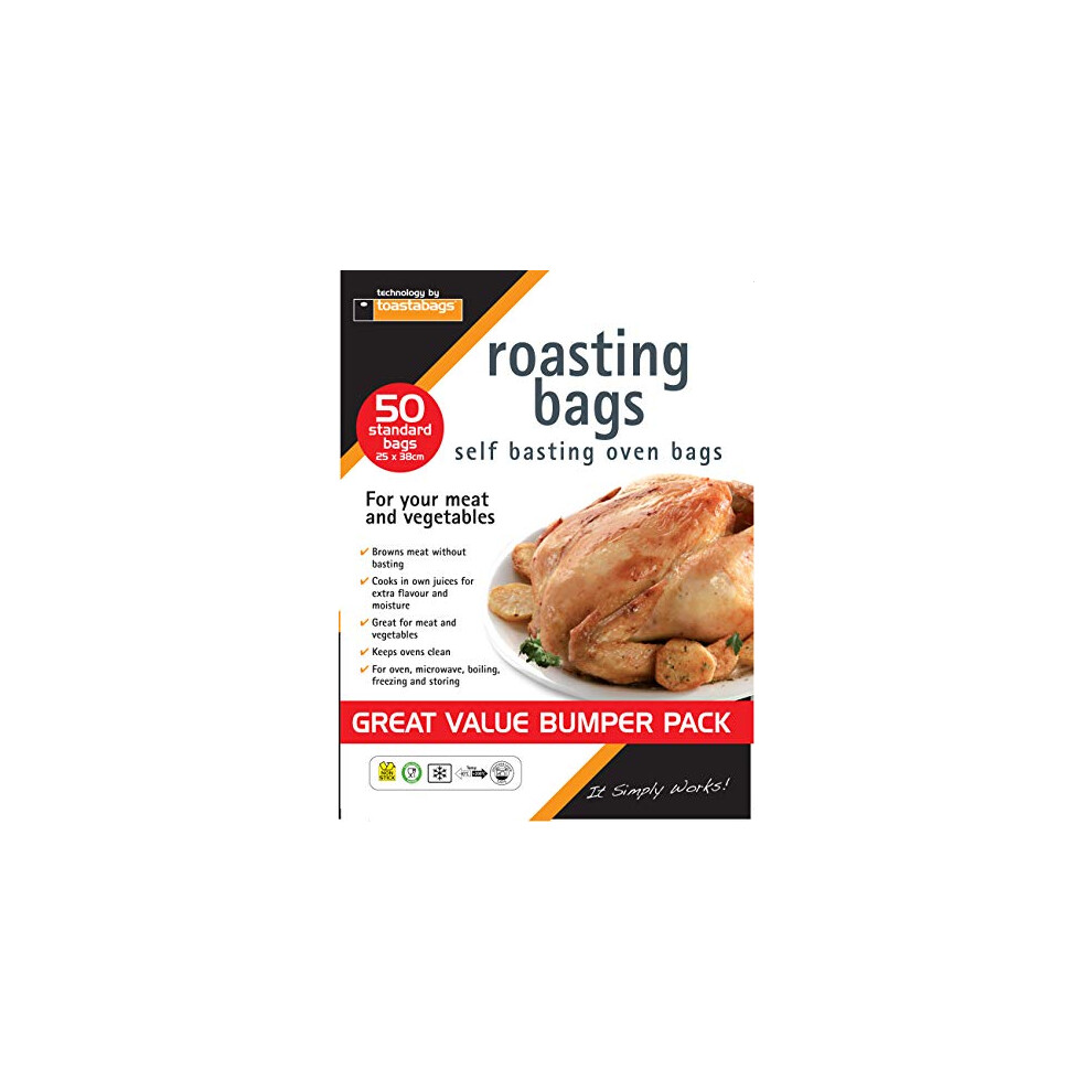 Roasting Bags, 25 x 38 cm Standard (Pack of 100), 21 x 16.5 x 2.5 cm,Transparent