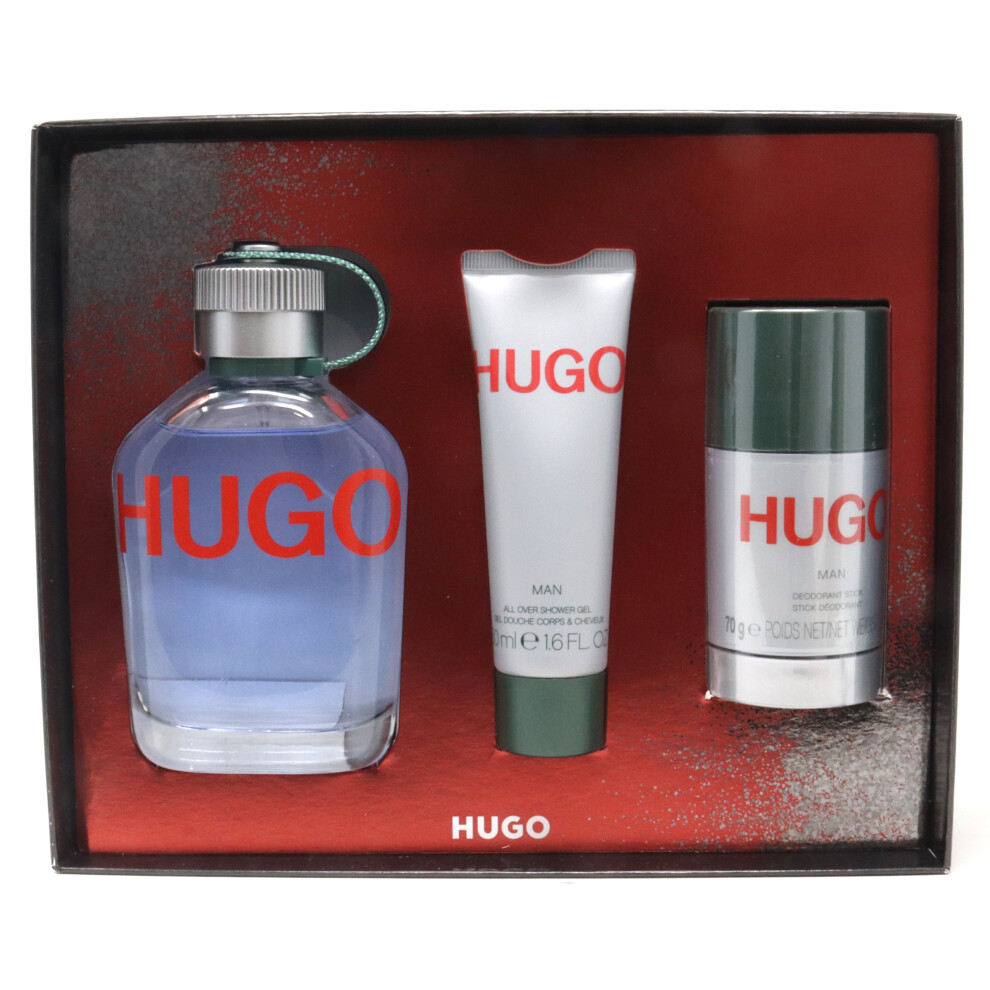 Hugo Boss Hugo Man Eau De Toilette 3 Pcs Set  / New With Box