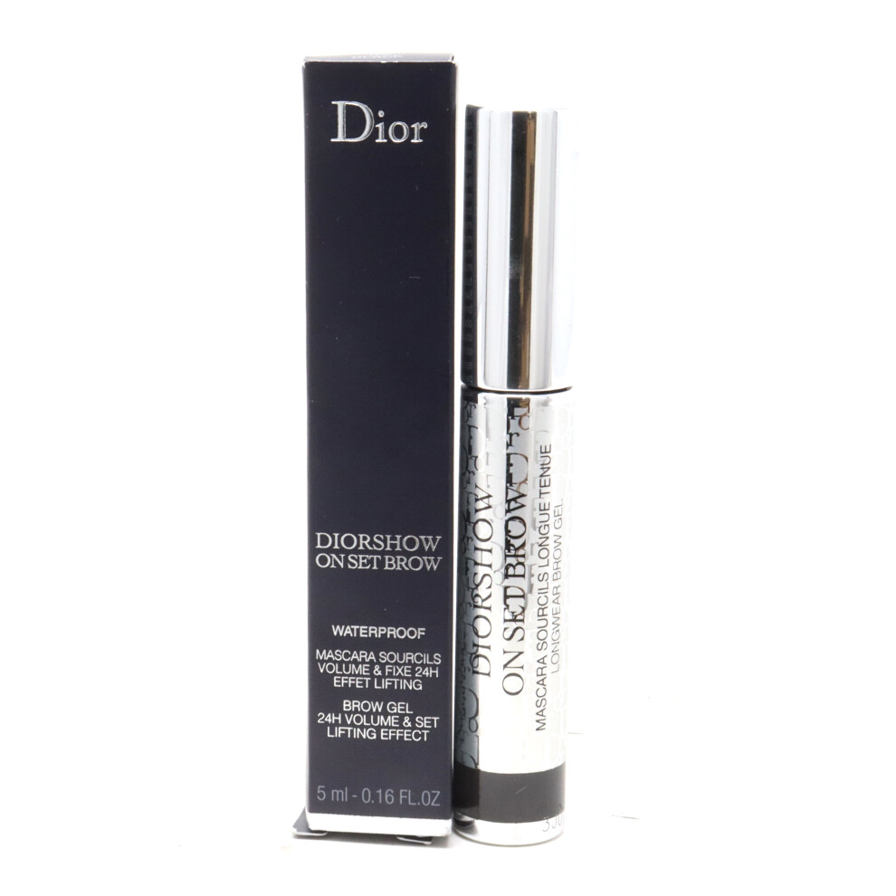 Dior Diorshow On Set Waterproof Eye Brow Gel 05 Black 0.16oz/5ml New With Box