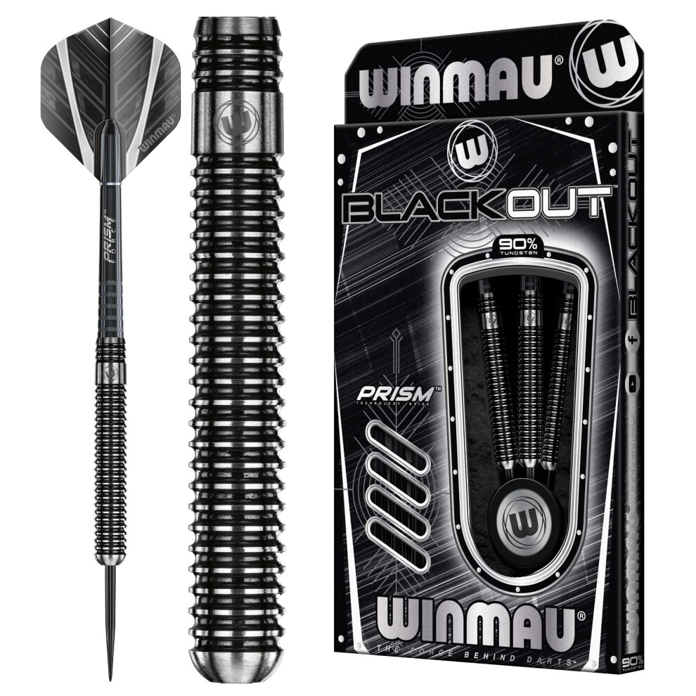 Blackout 24 Gram Tungsten Darts Set with Flights and Shafts (Stems)