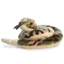 Aurora, 31839, Mini Flopsie Slick Snake, 8In, Eco-friendly soft toy, Green & Brown - Plush Soft Toy