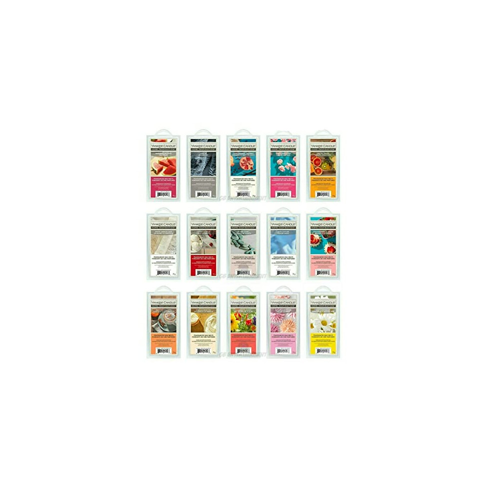 Yankee Candle Wax Melts Scented Fragrances, Cubes For Home Office - 3 Pack