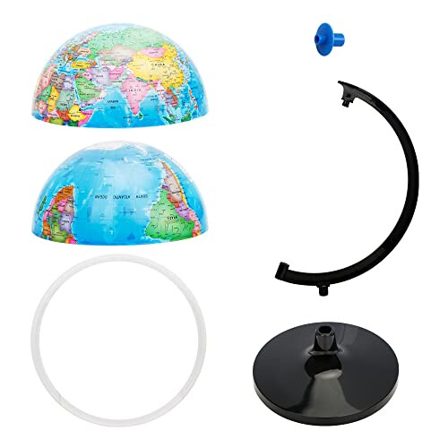 30cm World Globe Political Map - Large Educational Geographic Globe - Self Assembled School Globe - 30cm Diameter 2
