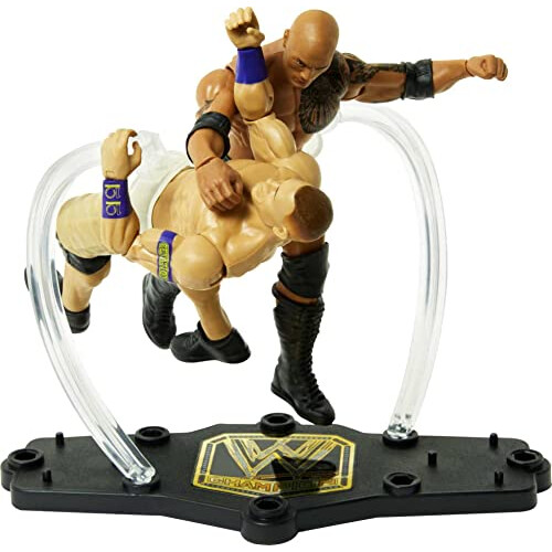 WWE Mattel The Rock vs John Cena Championship Showdown Figuras de ação de 2 polegadas de segunda 2