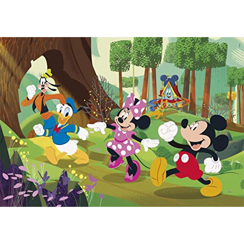Clementoni Puslespil 104 Maxi Super Color Mickey og venner 1