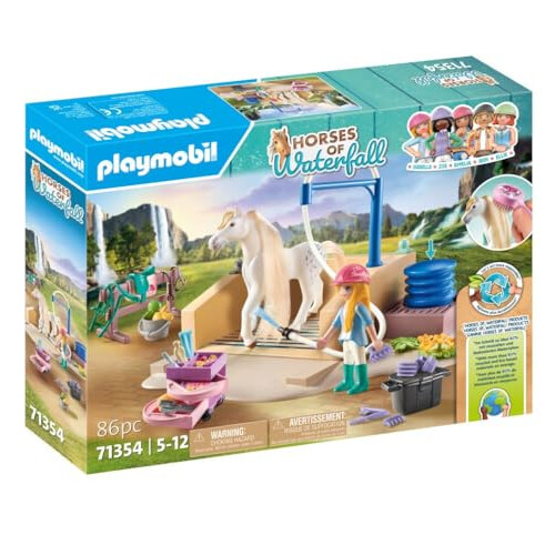 PLAYMOBIL Playmobil Pferdewaschstation Wasserfall mit Isabella und L   win 1