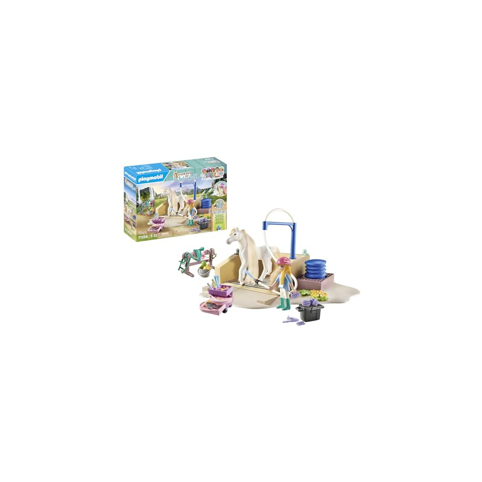 71354 Horses of Waterfall Washing Station with Isabella and Lioness, extensive rides and joint selfies, fun imaginative role-play, sustainable play