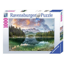 Eibsee Lake Zugspitze Germany 1000 Piece Jigsaw Puzzles for Adults & Kids Age 14 Years Up - Landscape Puzzle, Amazon Exclusive