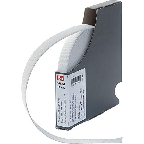 Prym Elastic Band Soft 15 mm White, 57% Polyester, 43% ED