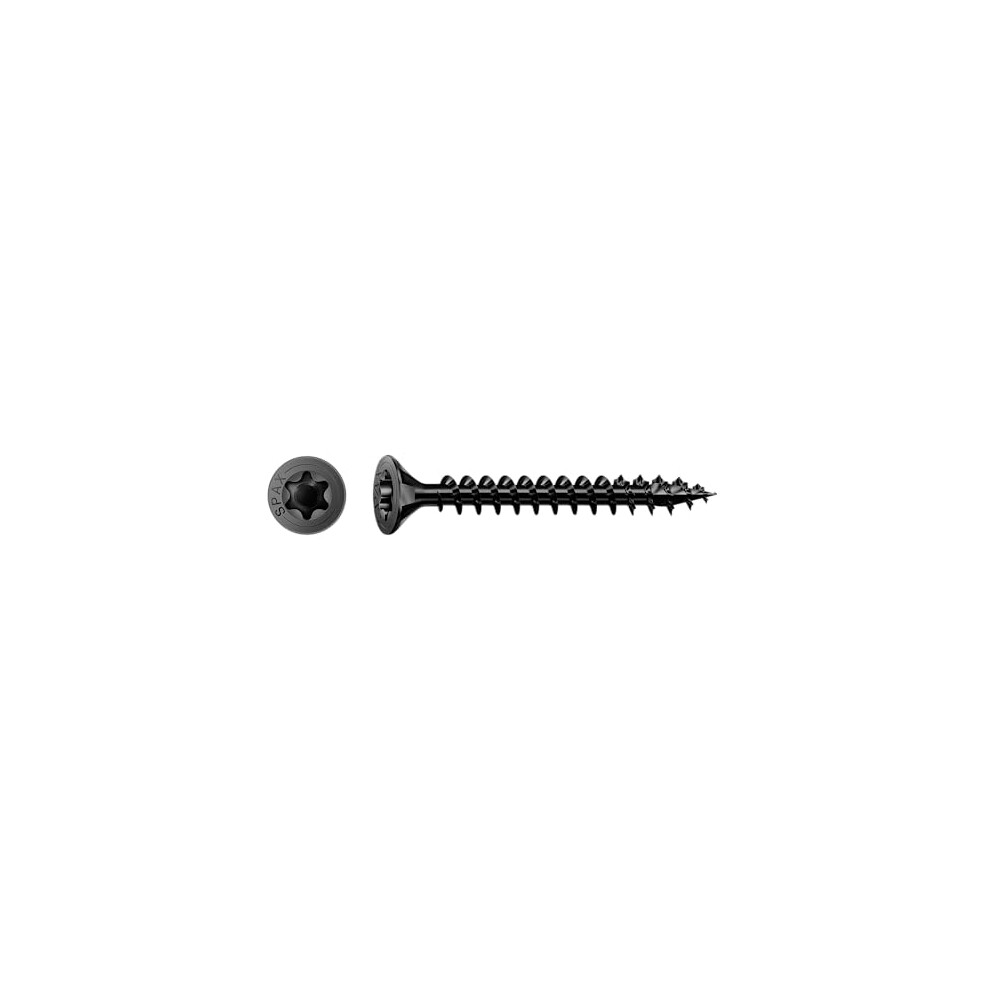 Universal Screw, Countersunk Head, Black, T-Star Plus, Full Thread (3 x 25 mm, Pack of 200)