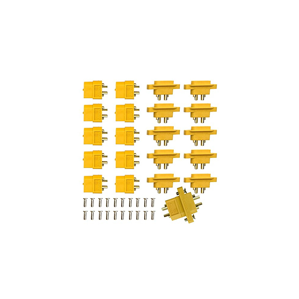10Pairs Amass Xt60e-M Battery Plug Gold-Plated Male Female Connector Diy Connecting Parts For Rc Aircraft Drone Accessories 5714404206573
