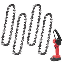 4 Pairs Mini Chainsaw Chain 4-Inch Guide Saw Chain for Cordless Electric Protable Battery Handheld Chain Saw,123