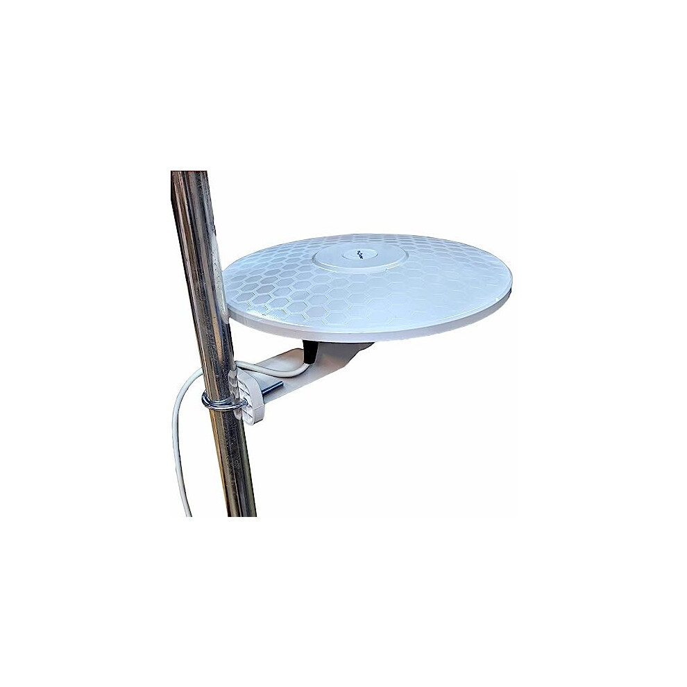 HELIO-MOBIL Omnidirectional Amplified Digital HD TV Aerial Antenna 33dB High Gain Booster. Freeview UHF FM DAB. 12V / 24V ideal for Motorhome HGV