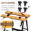 Durhand DURHAND 4-in-1 Work Bench Adjustable Saw Horse Clamp Table Foldable Black 6