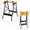 Durhand DURHAND 4-in-1 Work Bench Adjustable Saw Horse Clamp Table Foldable Black 2