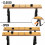 Durhand DURHAND 4-in-1 Work Bench Adjustable Saw Horse Clamp Table Foldable Black 4