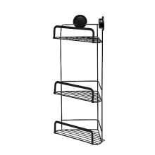 Stick 'n' Lock 3 Tier Corner Basket Matt Black