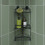 Croydex Stick 'n' Lock 3 Tier Corner Basket Matt Black 2