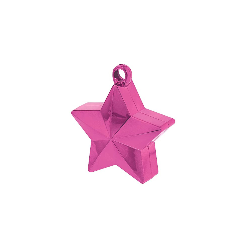 117800.16 Star Foil Balloon Weight, Bright Pink, 6.0 oz