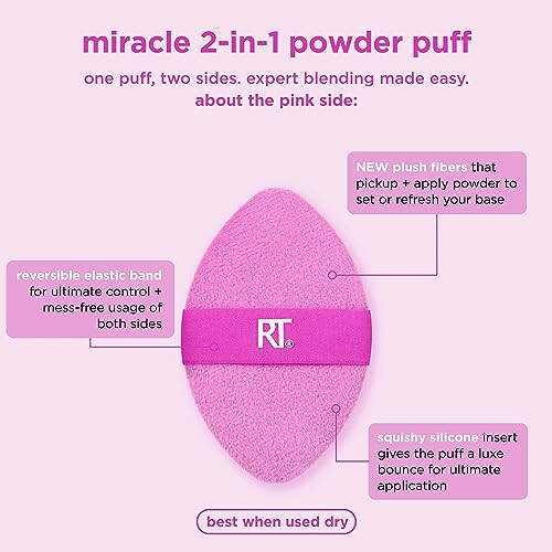 Real Techniques POLVO PUFF DOBLE CARA REAL TECHNIQUES MILAGRO 2 EN 1 2