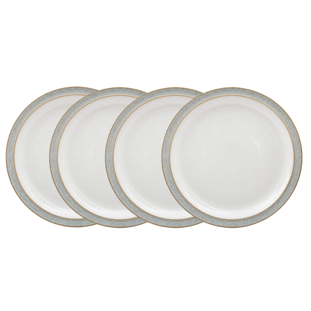 380048904 Elements Light Grey 4 Piece Medium Plate Set