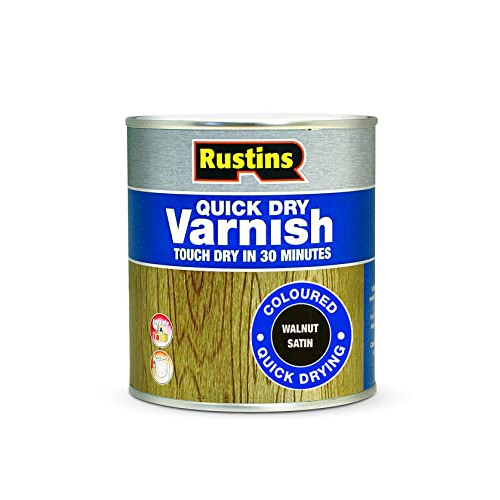 Rustins Quick Dry Varnish, Satin Walnut, 1 L