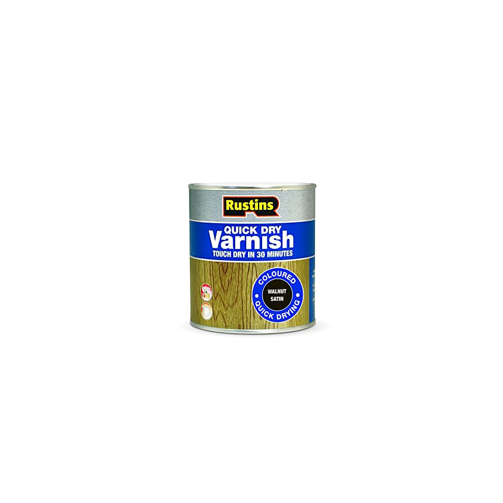 Quick Dry Varnish, Satin Walnut, 1 L