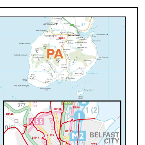 Postcode Sector Map - (S14) - Northern Ireland - Wall Map-Paper on OnBuy