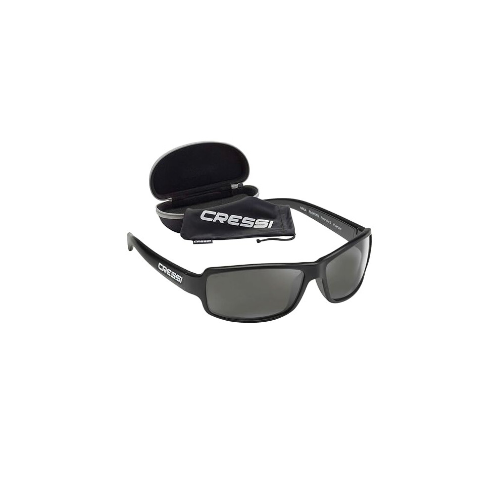 Ninja Floating Sunglasses - Men's Floating Polarized Sunglasses One Size, Black-Lens Dark Grey