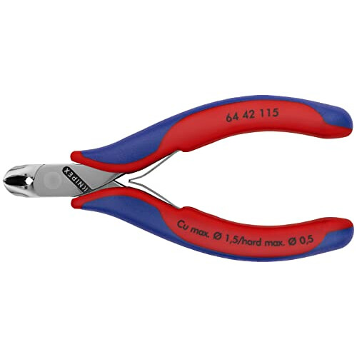 Knipex Electronics End Cutting Nipper with multi-component grips 115 mm 64 42 115 2