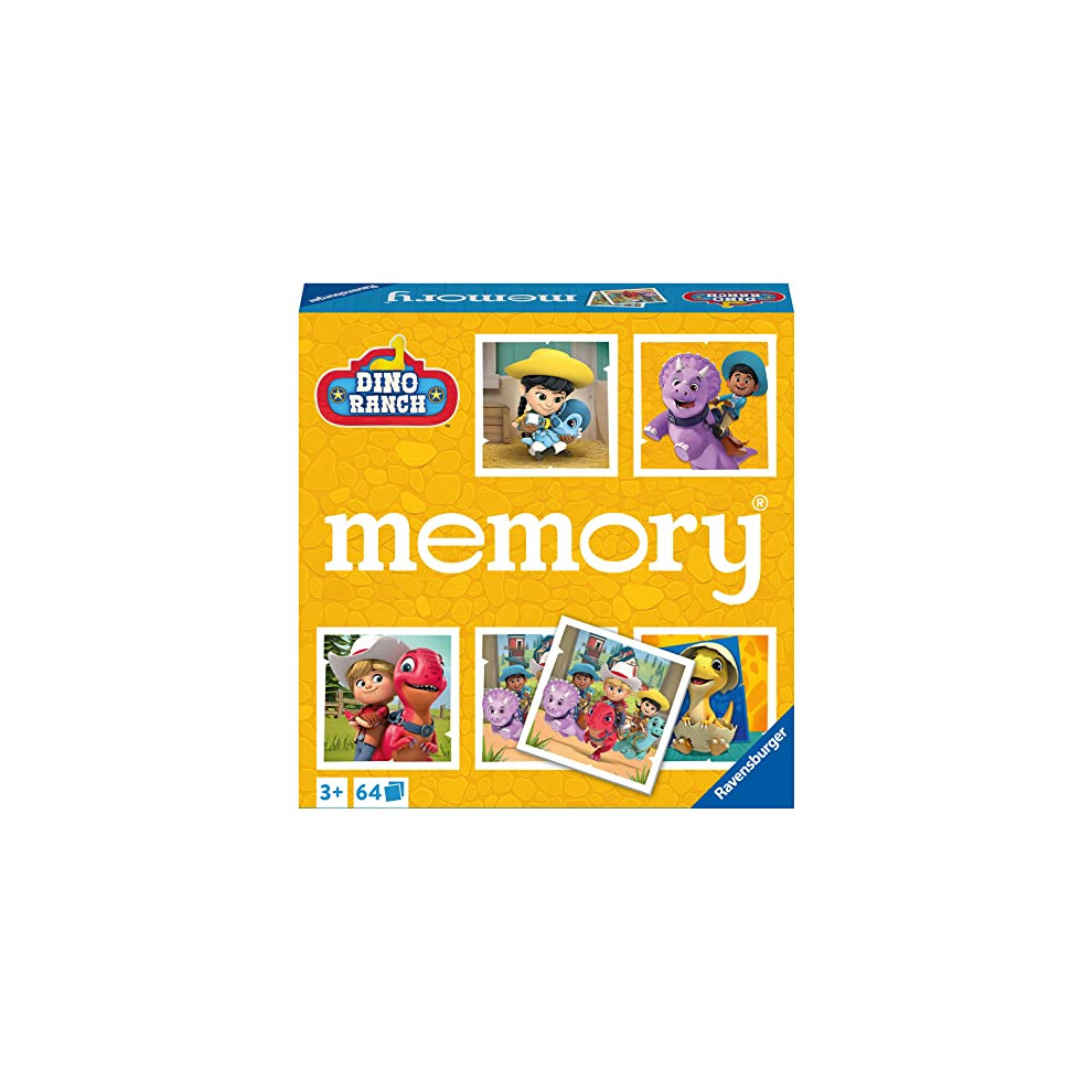 Dino Ranch Large Memory - Matching Picture Snap Pairs Game For Kids Age 3 Years and Up, [Amazon Exclusive]