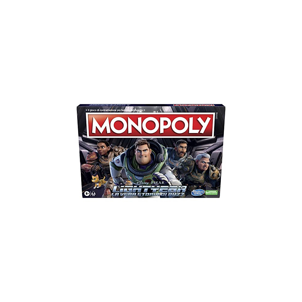 Hasbro Gaming, Monopoly: Lightyear Edition by Disney Pixar, Board Game for Families and Children, Family Board Games, Gifts for Children 8+