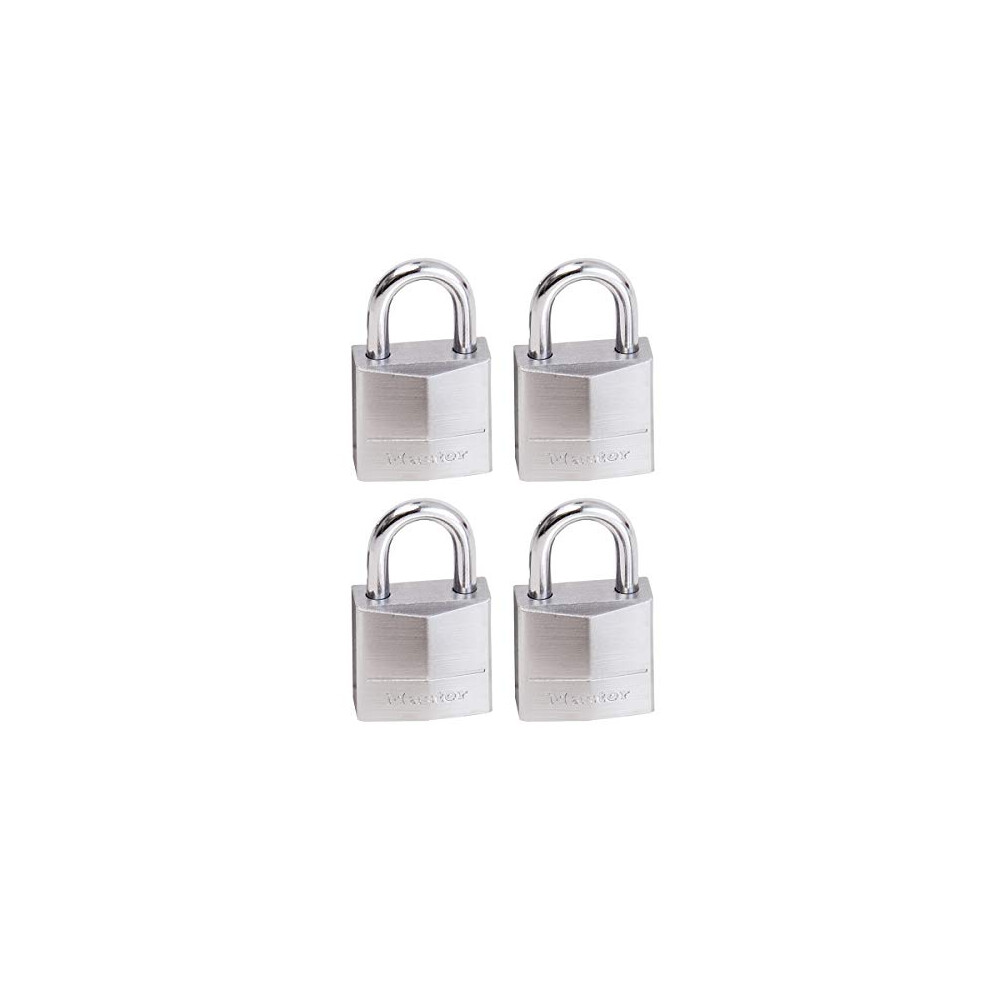 629EURQ Pack of 4 Marine Padlocks with Key, Metal, Set of 4 Pieces