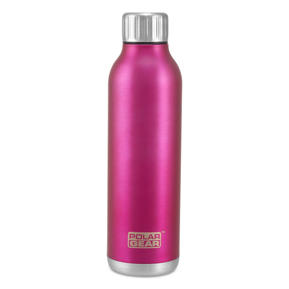 Hydra Flow Stainless Steel Reusable Water Bottle by Polar Gear - 500ml, Vacuum Insulated, Double Wall, Leakproof Flask - 12H Hot, 24H Cold - Perfect