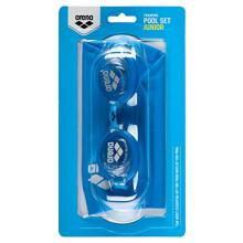 Kids Pool Set Goggles and Swim Cap, blue-clear-blue-white