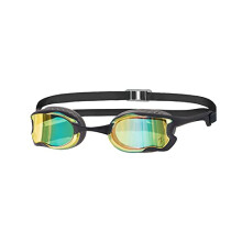 Unisex Raptor HCB Low Profile Swimming Goggles, Racing Goggles, Grey/Black/Mirror